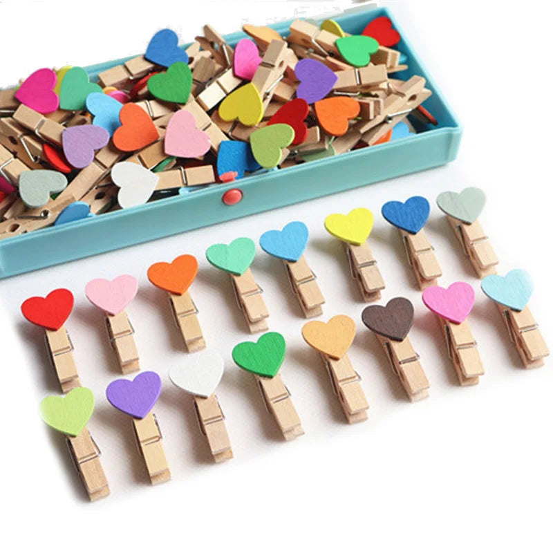 โค๏ธ๐๐๐We love @YourFriendSommi party size 50pcs Wooden Heart Nipple Clips PDAI Peggin Clothespinโค๏ธ๐๐๐