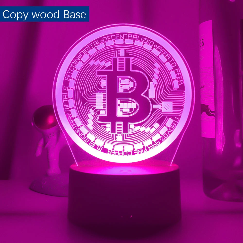 Bitcoin Acrylic Led Table Light