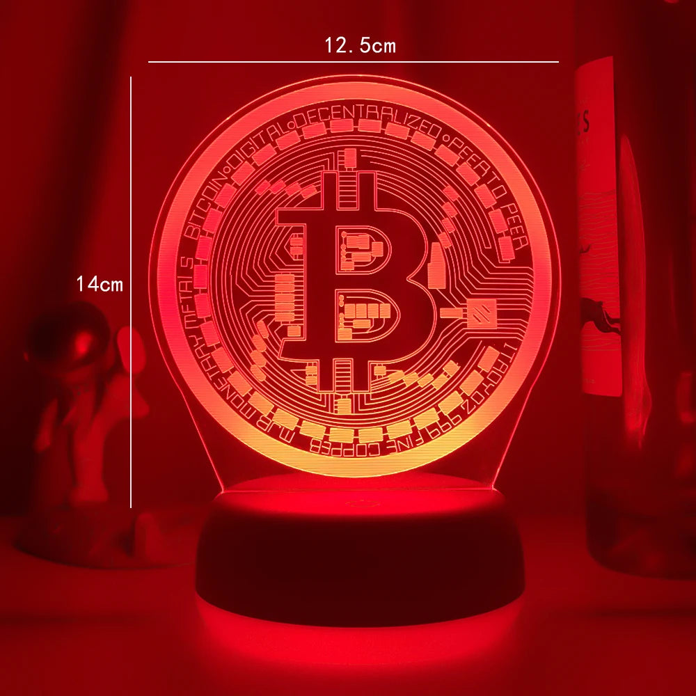 Bitcoin Acrylic Led Table Light
