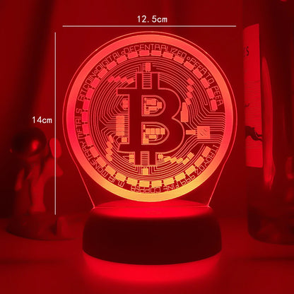 Bitcoin Acrylic Led Table Light