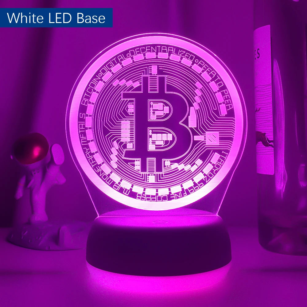Bitcoin Acrylic Led Table Light