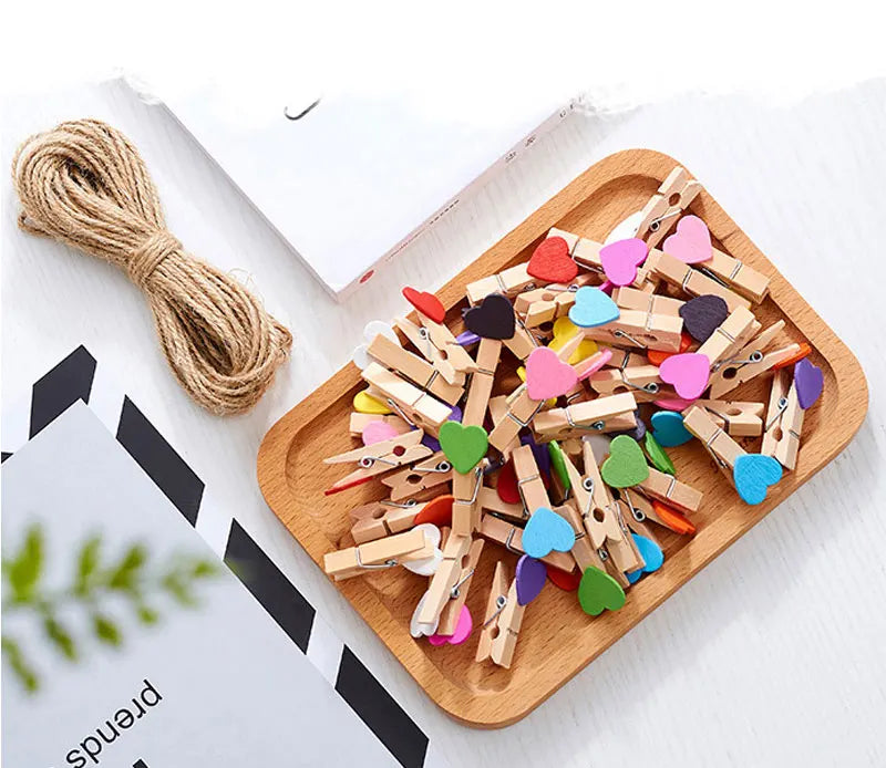 ❤️💛💚💙We love @YourFriendSommi party size 50pcs Wooden Heart Nipple Clips PDAI Peggin Clothespin❤️💛💚💙