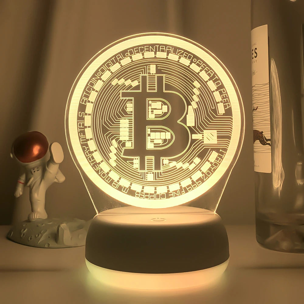 Bitcoin Acrylic Led Table Light
