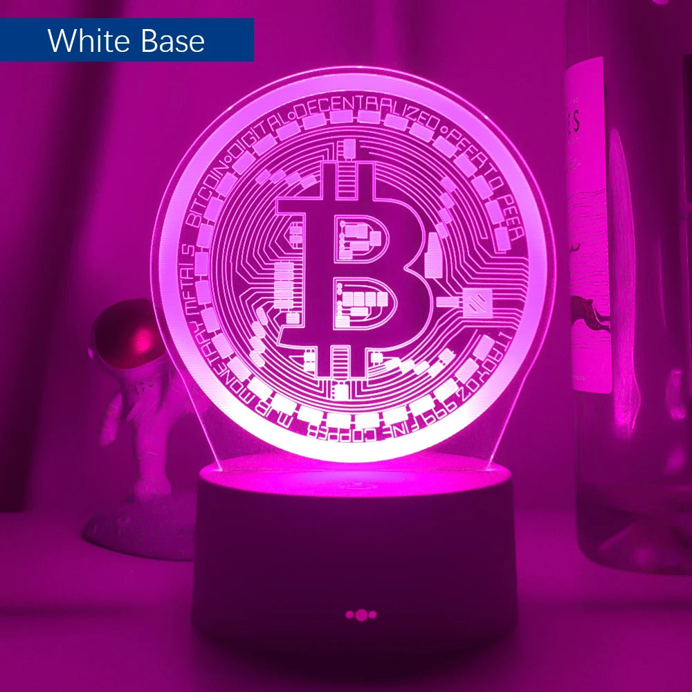 Bitcoin Acrylic Led Table Light