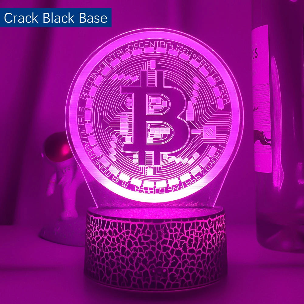 Bitcoin Acrylic Led Table Light